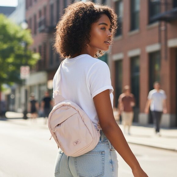REEBOK Anna Crossbody Bag Blush Pink 3.25L Hybrid Sling Purse Travel Gift - Picture 3 of 9